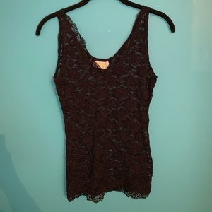 Black Lace Tank Top